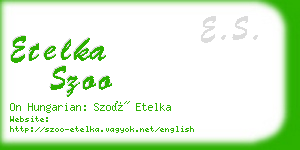 etelka szoo business card